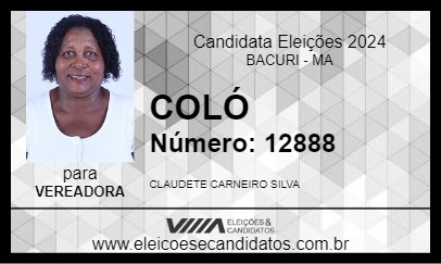 Candidato COLÓ 2024 - BACURI - Eleições