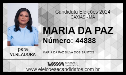 Candidato MARIA DA PAZ 2024 - CAXIAS - Eleições