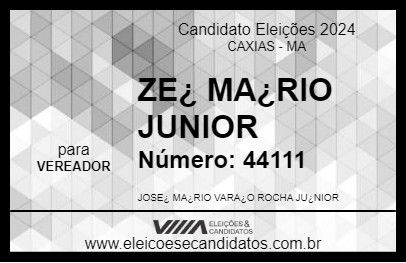 Candidato ZÉ MÁRIO JUNIOR 2024 - CAXIAS - Eleições