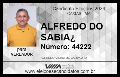 Candidato ALFREDO DO SABIÁ 2024 - CAXIAS - Eleições