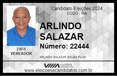 Candidato ARLINDO SALAZAR 2024 - CODÓ - Eleições