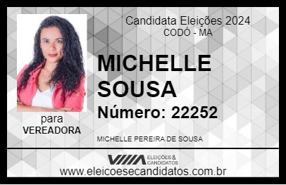 Candidato MICHELLE SOUSA 2024 - CODÓ - Eleições