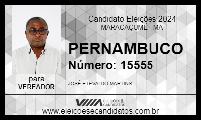 Candidato PERNAMBUCO 2024 - MARACAÇUMÉ - Eleições