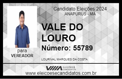 Candidato VALE DO LOURO 2024 - ANAPURUS - Eleições