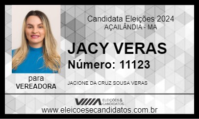 Candidato JACY VERAS 2024 - AÇAILÂNDIA - Eleições