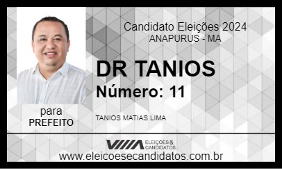 Candidato DR TANIOS 2024 - ANAPURUS - Eleições