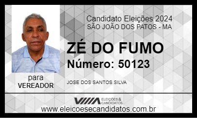 Candidato ZÉ DO FUMO 2024 - SÃO JOÃO DOS PATOS - Eleições