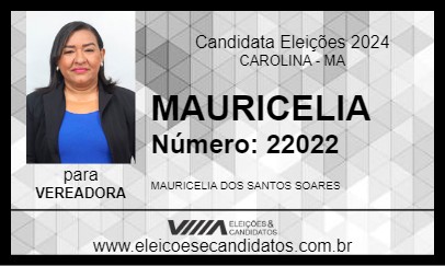 Candidato MAURICELIA 2024 - CAROLINA - Eleições