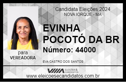 Candidato EVINHA POCOTÓ DA BR 2024 - NOVA IORQUE - Eleições