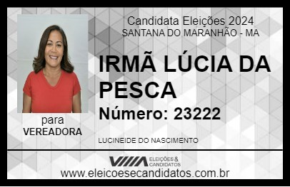 Candidato IRMÃ LÚCIA DA PESCA 2024 - SANTANA DO MARANHÃO - Eleições