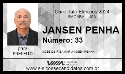 Candidato JANSEN PENHA 2024 - BACABAL - Eleições