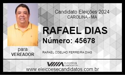 Candidato RAFAEL DIAS 2024 - CAROLINA - Eleições