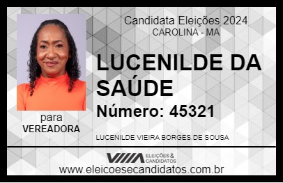 Candidato LUCENILDE DA SAÚDE 2024 - CAROLINA - Eleições