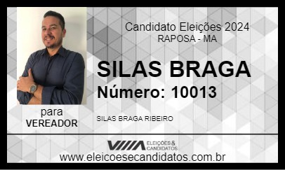 Candidato SILAS BRAGA 2024 - RAPOSA - Eleições