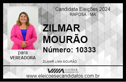 Candidato ZILMAR MOURÃO 2024 - RAPOSA - Eleições