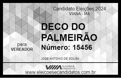 Candidato DECO DO PALMEIRÃO 2024 - VIANA - Eleições