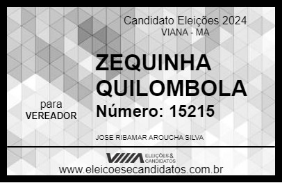 Candidato ZEQUINHA QUILOMBOLA 2024 - VIANA - Eleições