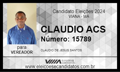 Candidato CLAUDIO ACS 2024 - VIANA - Eleições