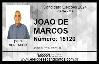 Candidato JOAO DE MARCOS 2024 - VIANA - Eleições