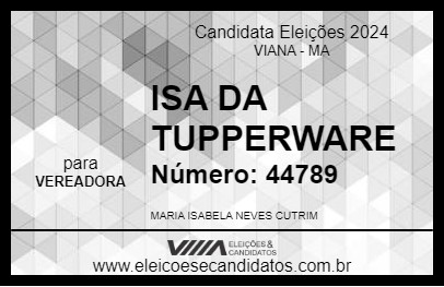 Candidato ISA DA TUPPERWARE 2024 - VIANA - Eleições