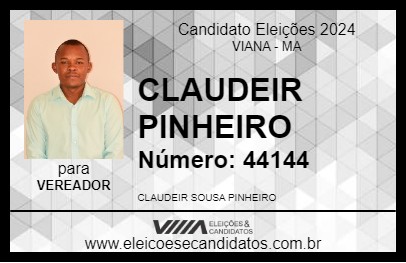 Candidato CLAUDEIR PINHEIRO 2024 - VIANA - Eleições