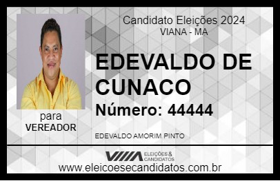 Candidato EDEVALDO DE CUNACO 2024 - VIANA - Eleições