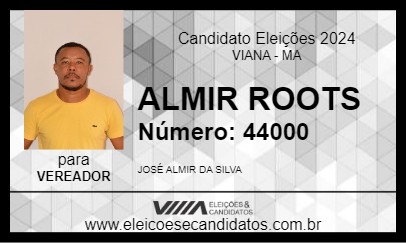 Candidato ALMIR ROOTS 2024 - VIANA - Eleições