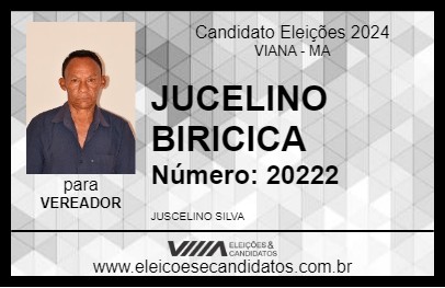 Candidato JUCELINO BIRICICA 2024 - VIANA - Eleições