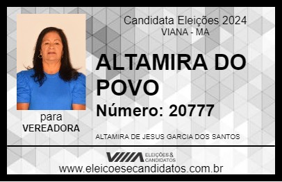 Candidato ALTAMIRA DO POVO 2024 - VIANA - Eleições