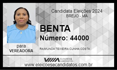 Candidato BENTA 2024 - BREJO - Eleições