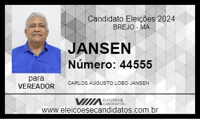 Candidato JANSEN 2024 - BREJO - Eleições