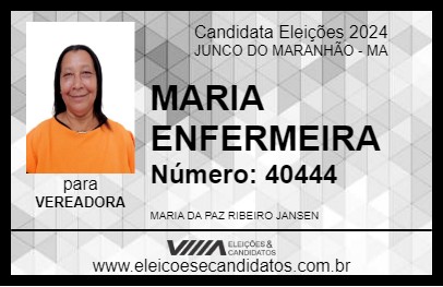 Candidato MARIA ENFERMEIRA 2024 - JUNCO DO MARANHÃO - Eleições