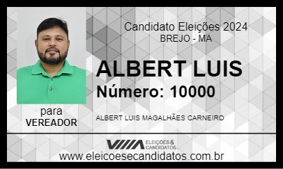 Candidato ALBERT LUIS 2024 - BREJO - Eleições