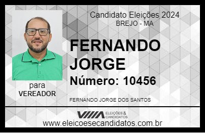 Candidato FERNANDO JORGE 2024 - BREJO - Eleições