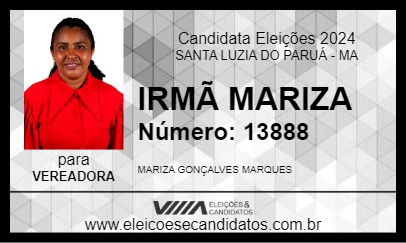 Candidato IRMÃ MARIZA 2024 - SANTA LUZIA DO PARUÁ - Eleições