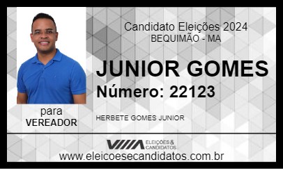 Candidato JUNIOR GOMES 2024 - BEQUIMÃO - Eleições