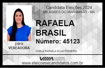 Candidato RAFAELA BRASIL 2024 - MILAGRES DO MARANHÃO - Eleições