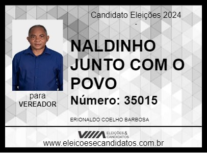 Candidato NALDINHO JUNTO COM O POVO 2024 - SÃO LUÍS - Eleições