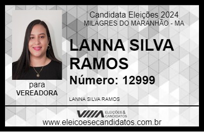 Candidato LANNA SILVA RAMOS 2024 - MILAGRES DO MARANHÃO - Eleições