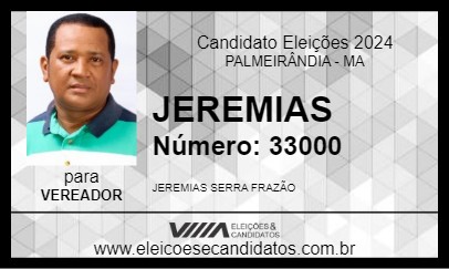 Candidato JEREMIAS 2024 - PALMEIRÂNDIA - Eleições