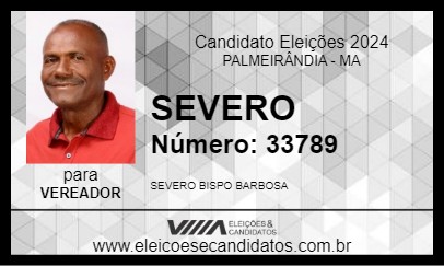 Candidato SEVERO 2024 - PALMEIRÂNDIA - Eleições