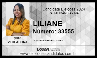 Candidato LILIANE 2024 - PALMEIRÂNDIA - Eleições