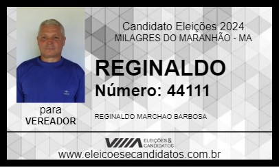 Candidato REGINALDO 2024 - MILAGRES DO MARANHÃO - Eleições