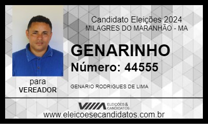 Candidato GENARINHO 2024 - MILAGRES DO MARANHÃO - Eleições