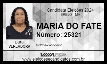 Candidato MARIA DO FATE 2024 - BREJO - Eleições