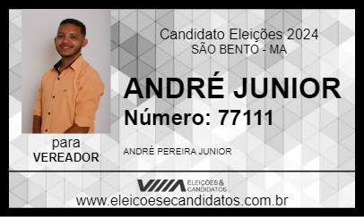 Candidato ANDRÉ JUNIOR 2024 - SÃO BENTO - Eleições