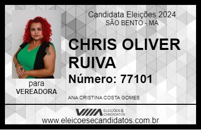 Candidato CHRIS OLIVER RUIVA 2024 - SÃO BENTO - Eleições