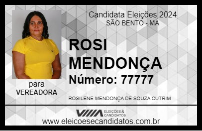 Candidato ROSI MENDONÇA 2024 - SÃO BENTO - Eleições