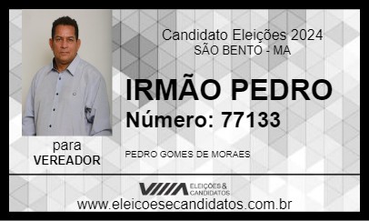 Candidato IRMÃO PEDRO 2024 - SÃO BENTO - Eleições