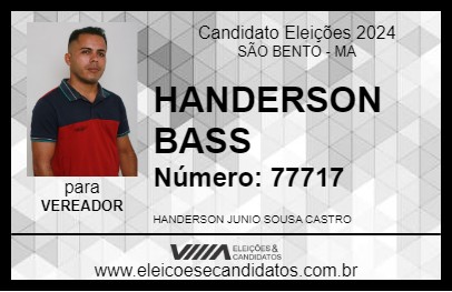 Candidato HANDERSON BASS 2024 - SÃO BENTO - Eleições